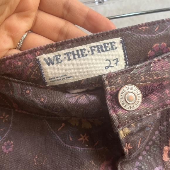 Free People | Just Float On Printed Flare Jeans - Picture 4 of 5